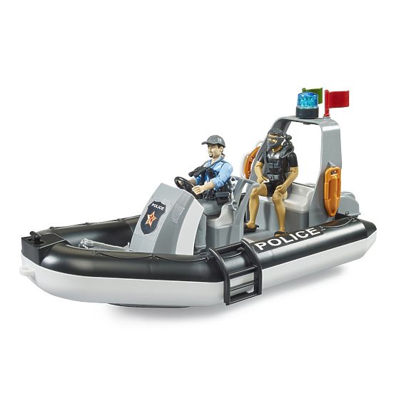 Bruder Police Boat with Policeman and Diver
