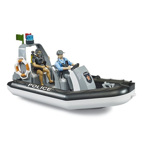 Bruder Police Boat with Policeman and Diver