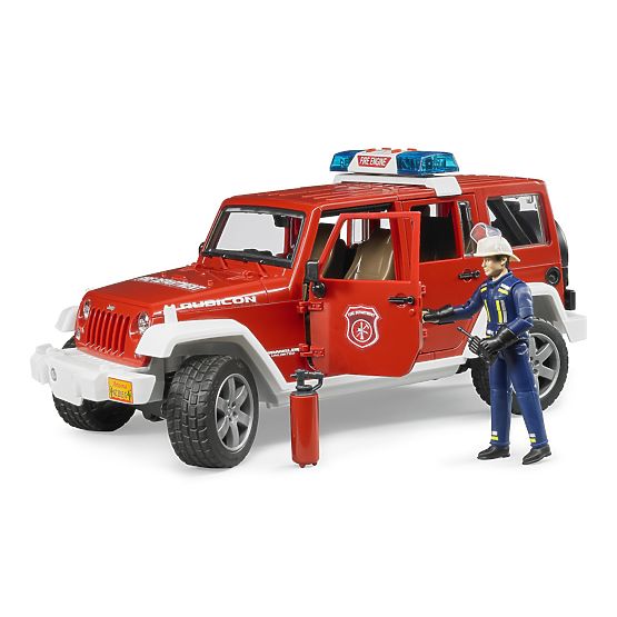 Bruder Red Fire JEEP WRANGLER with Figure and Accessories