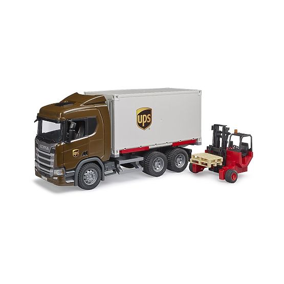 Bruder Scania UPS Logistics Truck with Forklift