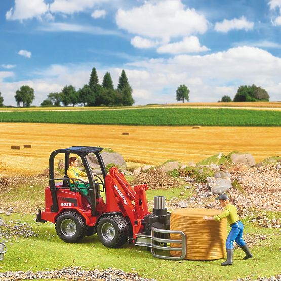 Bruder Schäffer Front Loader with Bale Grabber