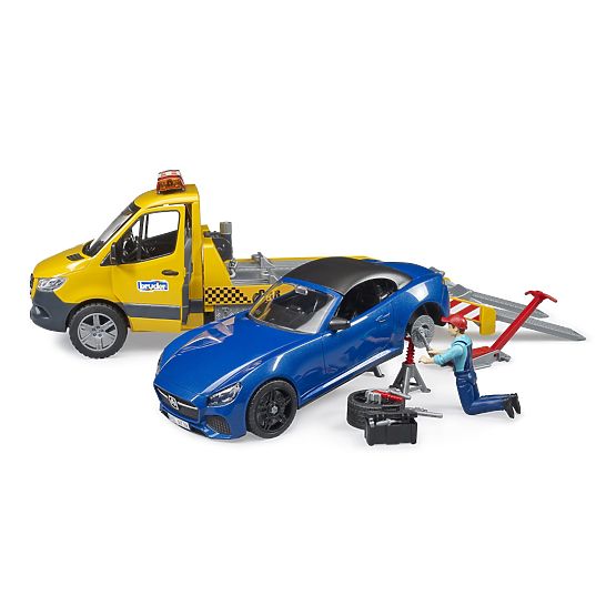 Bruder Tow Truck MB Sprinter with Sports Car