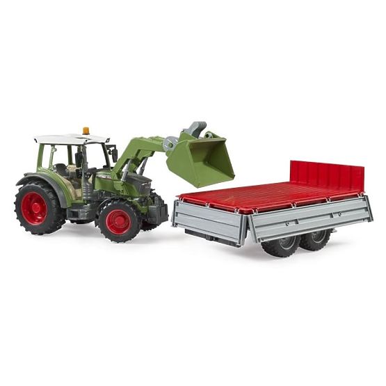 Bruder Tractor Fendt Vario 211 with Front Loader and Tipping Trailer