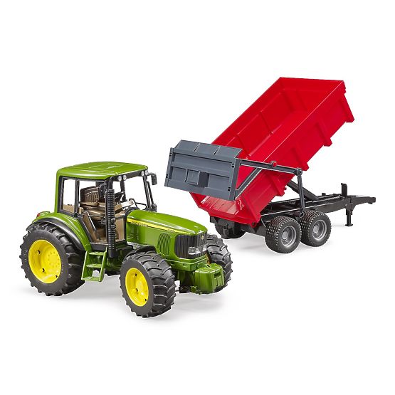 Bruder Tractor John Deere and Tipping Trailer