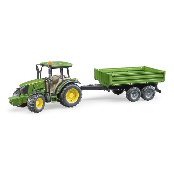 Bruder Tractor John Deere with Trailer