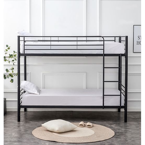 Two-story metal bed BUNKY 200x90 cm - black