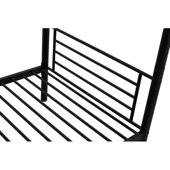 Two-story metal bed BUNKY 200x90 cm - black