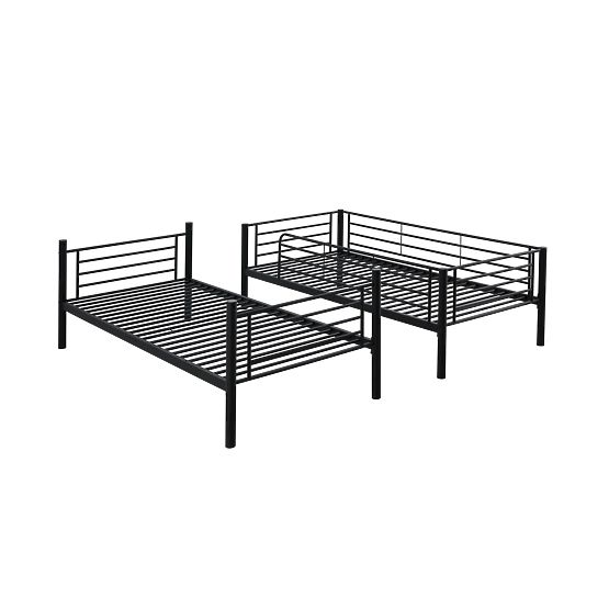 Two-story metal bed BUNKY 200x90 cm - black