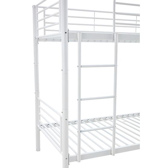 Metal bunk bed BUNKY 200x90 cm - white