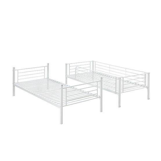 Metal bunk bed BUNKY 200x90 cm - white