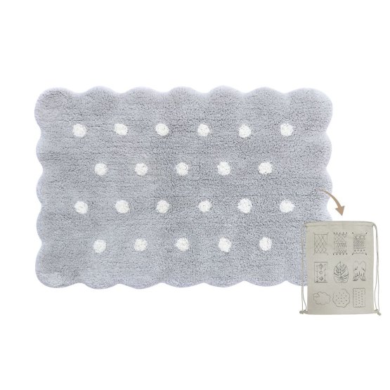 Children's mini rug - Mini Biscuit Pearl Gray