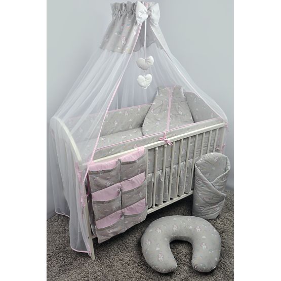 Canopy over crib Pony - gray