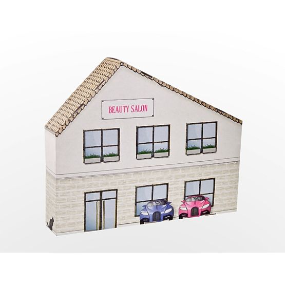 Cardboard beauty salon