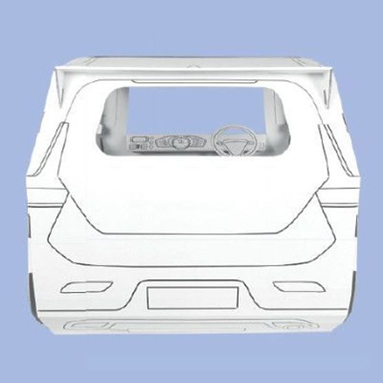 Cardboard toy car Alien