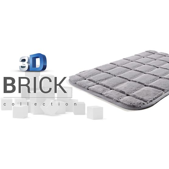 Rug 3D BRICK cream