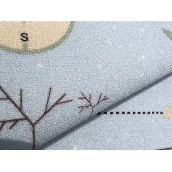 Children's rug Treasure Map - blue