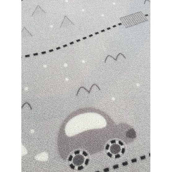 Children's rug Treasure map - silver-gray