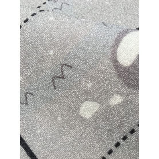 Children's rug Treasure map - silver-gray