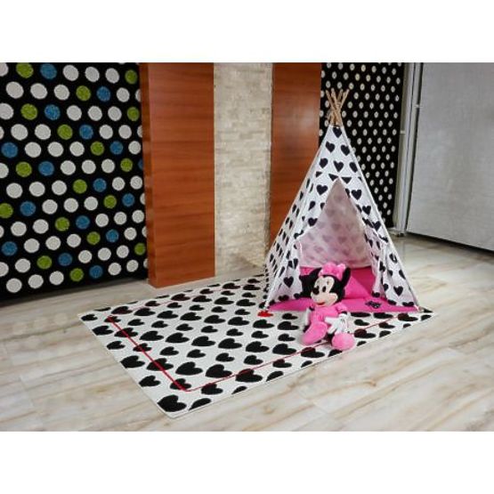 Carpet SKETCH - F755 cream/black - heart