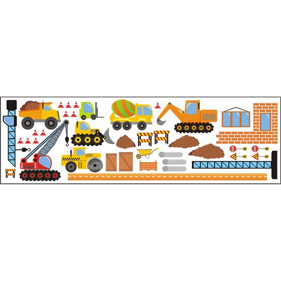 CARS and Buildings Wall Decoration
