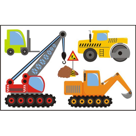 CARS and Buildings Wall Decoration