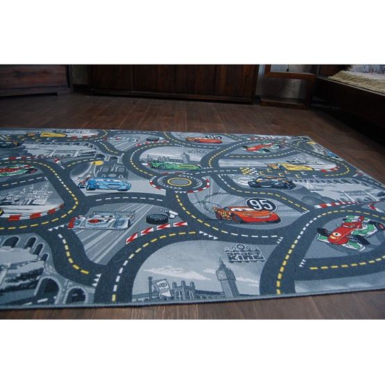 CARS Children's Rug - Grey Streets