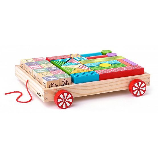 Cart with Blocks 35 pcs