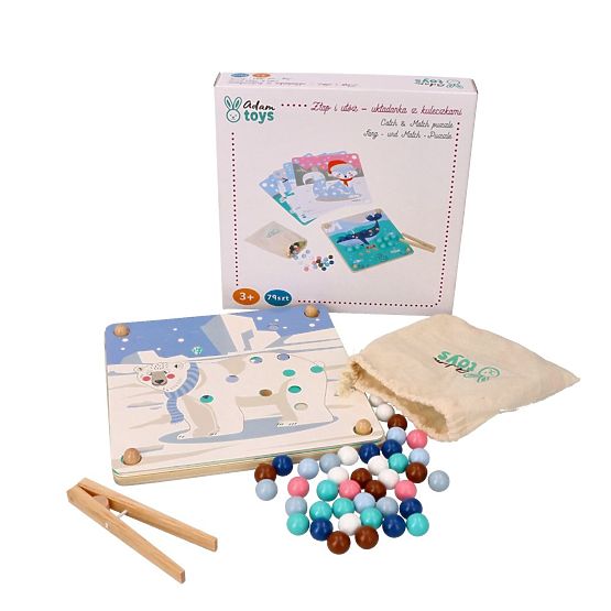 Catch and Assemble Arctic Animals Marble Puzzle