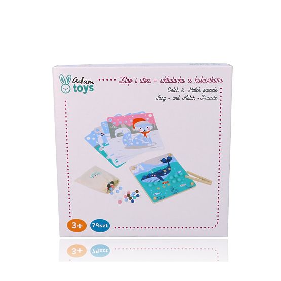 Catch and Assemble Arctic Animals Marble Puzzle