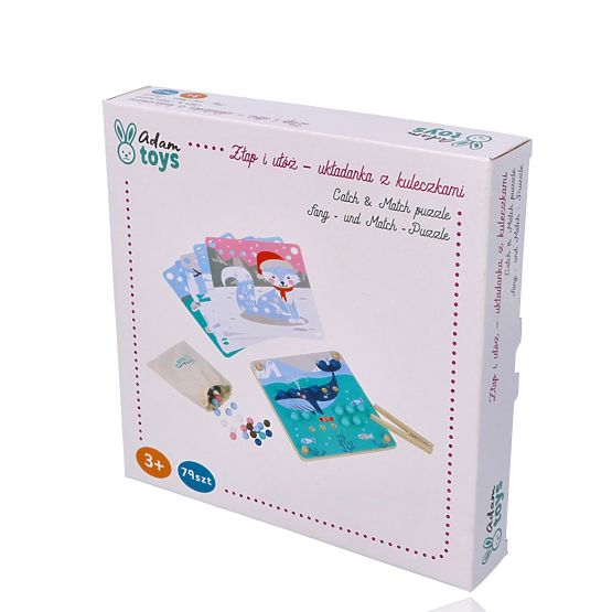 Catch and Assemble Arctic Animals Marble Puzzle