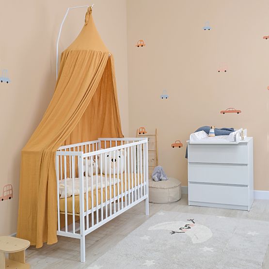 STARDUST Changing Dresser with Topper - White