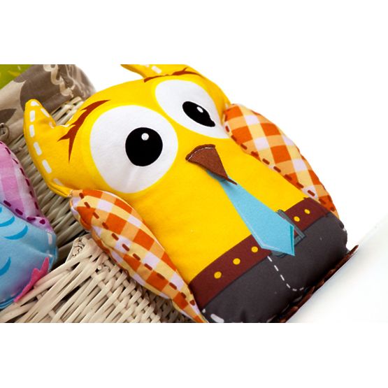 Cheerful owlish family