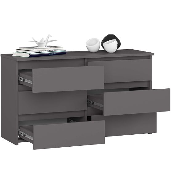 CHEST OF DRAWERS CL100 6DR PK GRAY