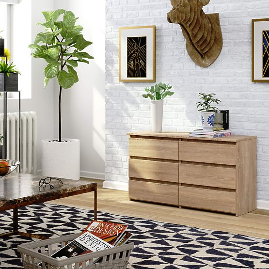 CHEST OF DRAWERS CL100 6SZ PK OAK SONOMA