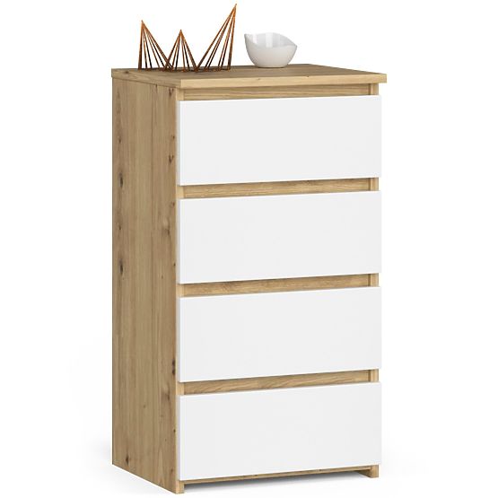 CHEST OF DRAWERS CL4 PK ARTISAN OAK / WHITE