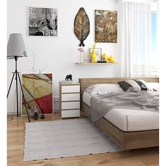 CHEST OF DRAWERS CL4 PK ARTISAN OAK / WHITE