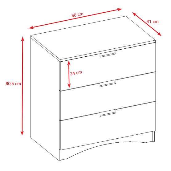 Chest of Drawers Classic - white