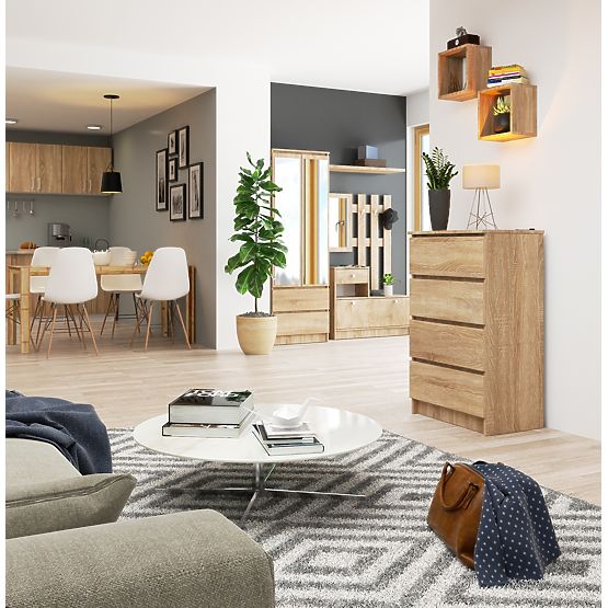 CHEST OF DRAWERS K 60 cm 4 DRAWERS PK OAK SONOMA
