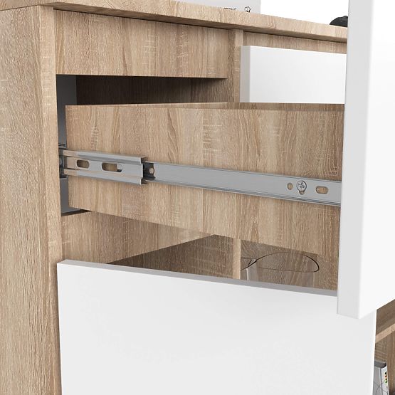 CHEST OF DRAWERS K100 2D 3SZ 1P PK OAK SONOMA / WHITE