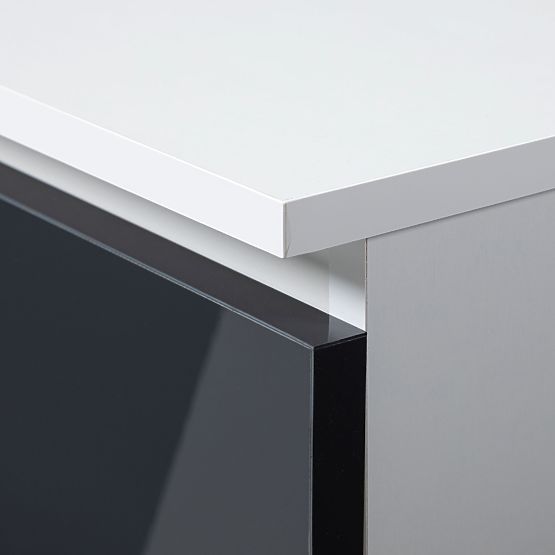 CHEST OF DRAWERS K120 10 DRAWERS CLP PK GRAPHITE GLOSS