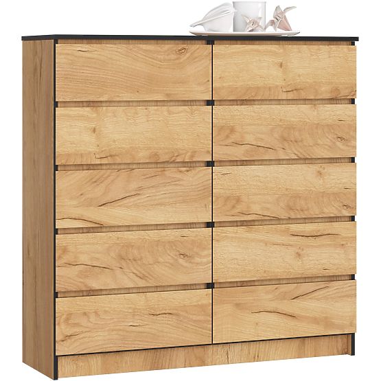 CHEST OF DRAWERS K120 10SZ CLP PK CRAFT OAK