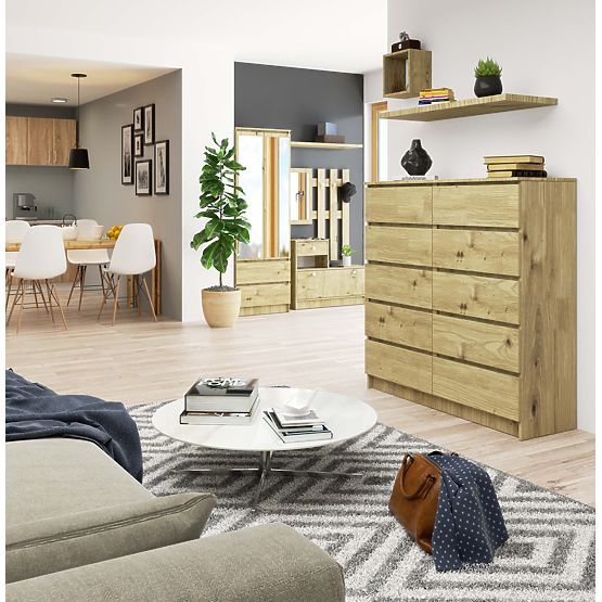 CHEST OF DRAWERS K120 10SZ CLP PK OAK ARTISAN