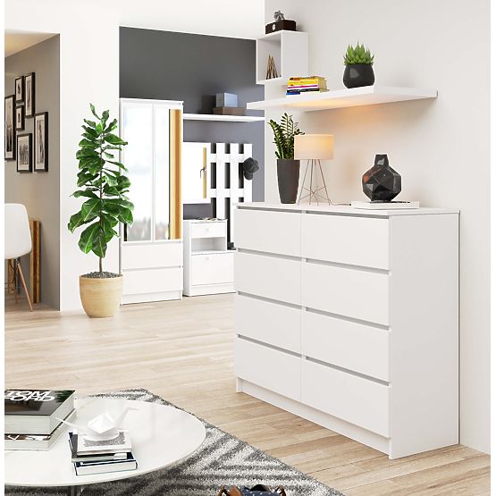 CHEST OF DRAWERS K120 8SZ PK WHITE