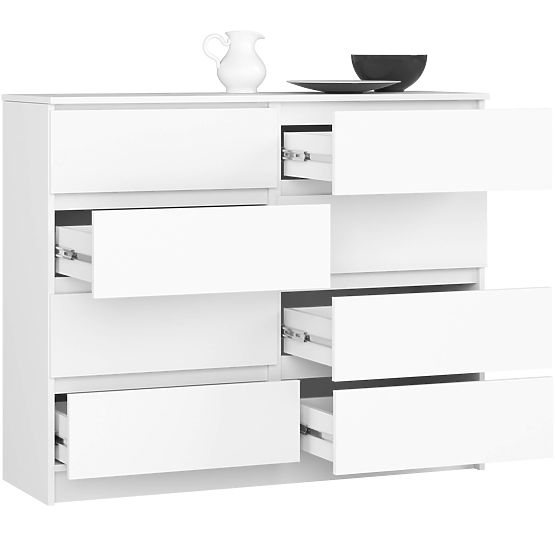 CHEST OF DRAWERS K120 8SZ PK WHITE