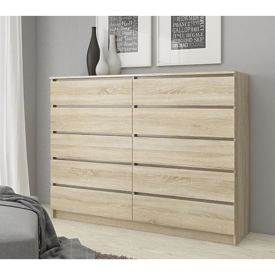 CHEST OF DRAWERS K140 10SZ CLP PK OAK SONOMA