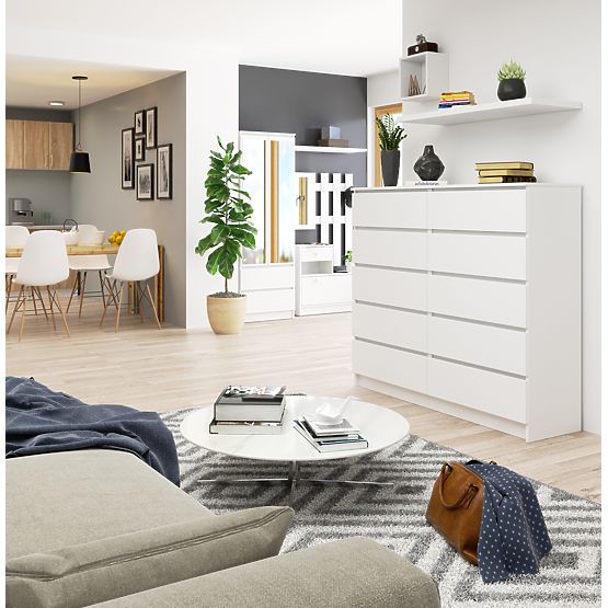 CHEST OF DRAWERS K140 10SZ CLP PK WHITE