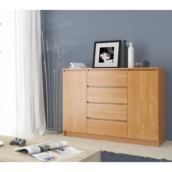 CHEST OF DRAWERS K140 2D 4SZ CLP ALDER