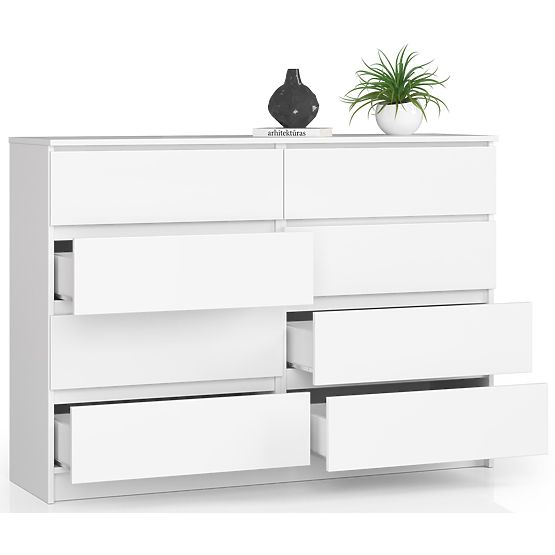 CHEST OF DRAWERS K140 8SZ CLP PK WHITE