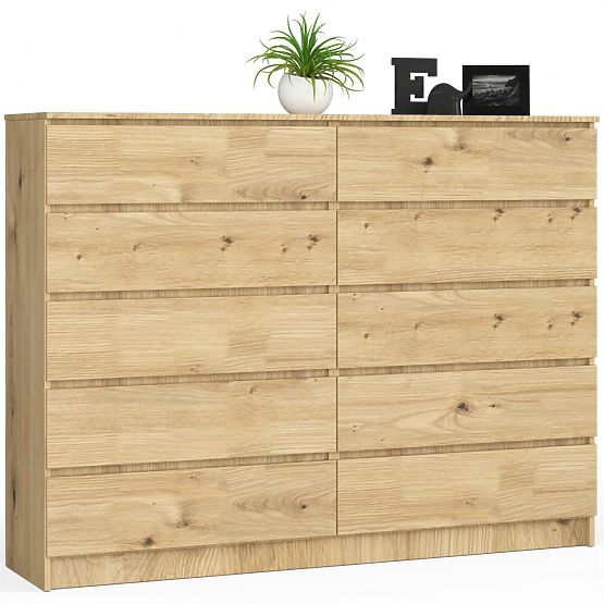 CHEST OF DRAWERS K160 10SZ CLP PK ARTISAN OAK