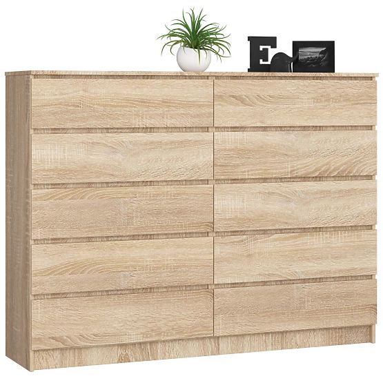 CHEST OF DRAWERS K160 10SZ CLP PK OAK SONOMA
